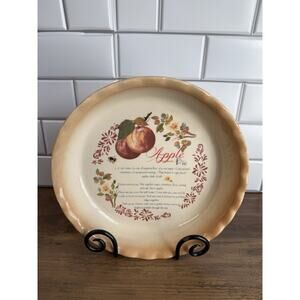 Vintage Nantucket Apple Pie Recipe Baking Dish